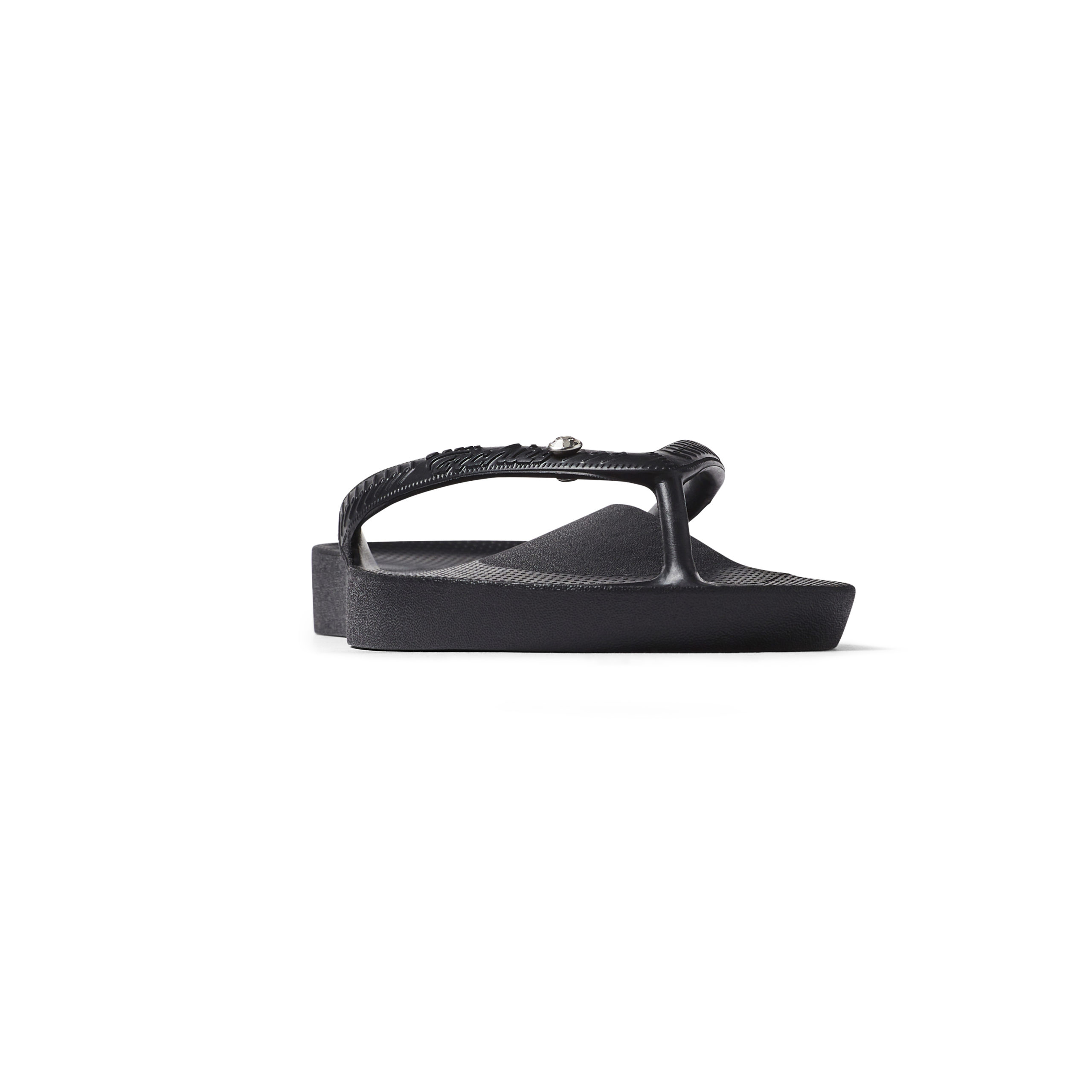 Black Crystal Arch Support Thongs - Buderim Foot & Ankle